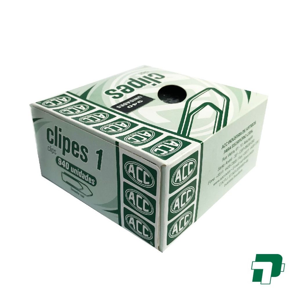 CLIPS Nº1 CAIXA COM 500 GRAMAS ACC Clips Papelaria Tributária